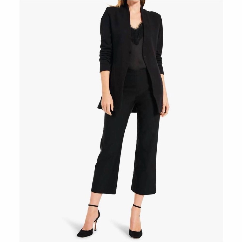 NEW Nic+Zoe black polished wonderstretch crop wide leg pant 10